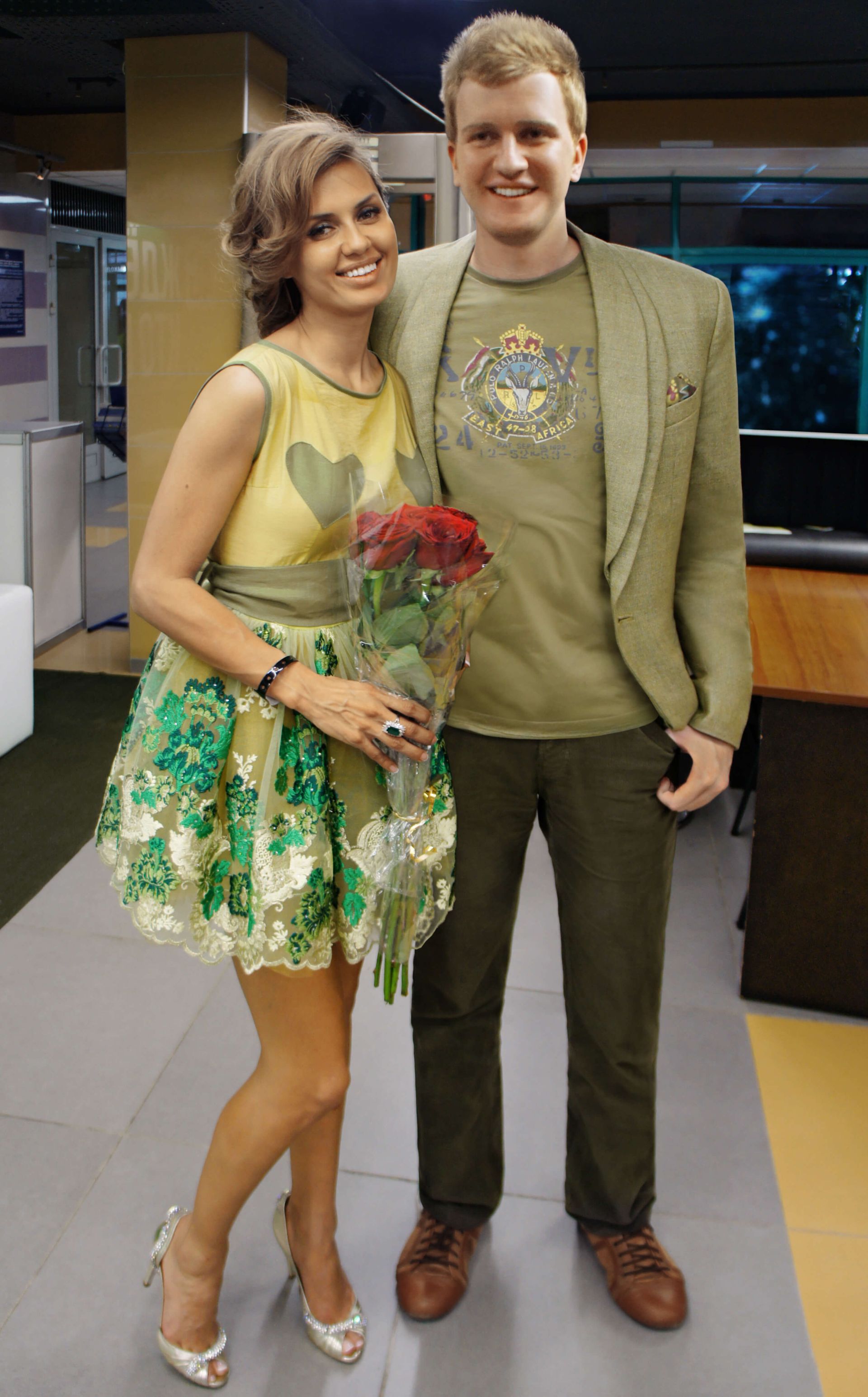 Стилист Александр Белов и
                                                            Виктория Боня