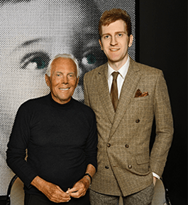 Джорджо Армани со стилистом Александром Беловым