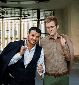 Эмин Агаларов со стилистом Александром Беловым