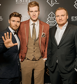 Братья Сафроновы со стилистом Александром Беловым