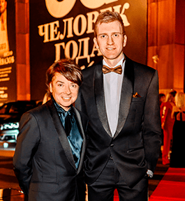 Валентин Юдашкин со стилистом Александром Беловым